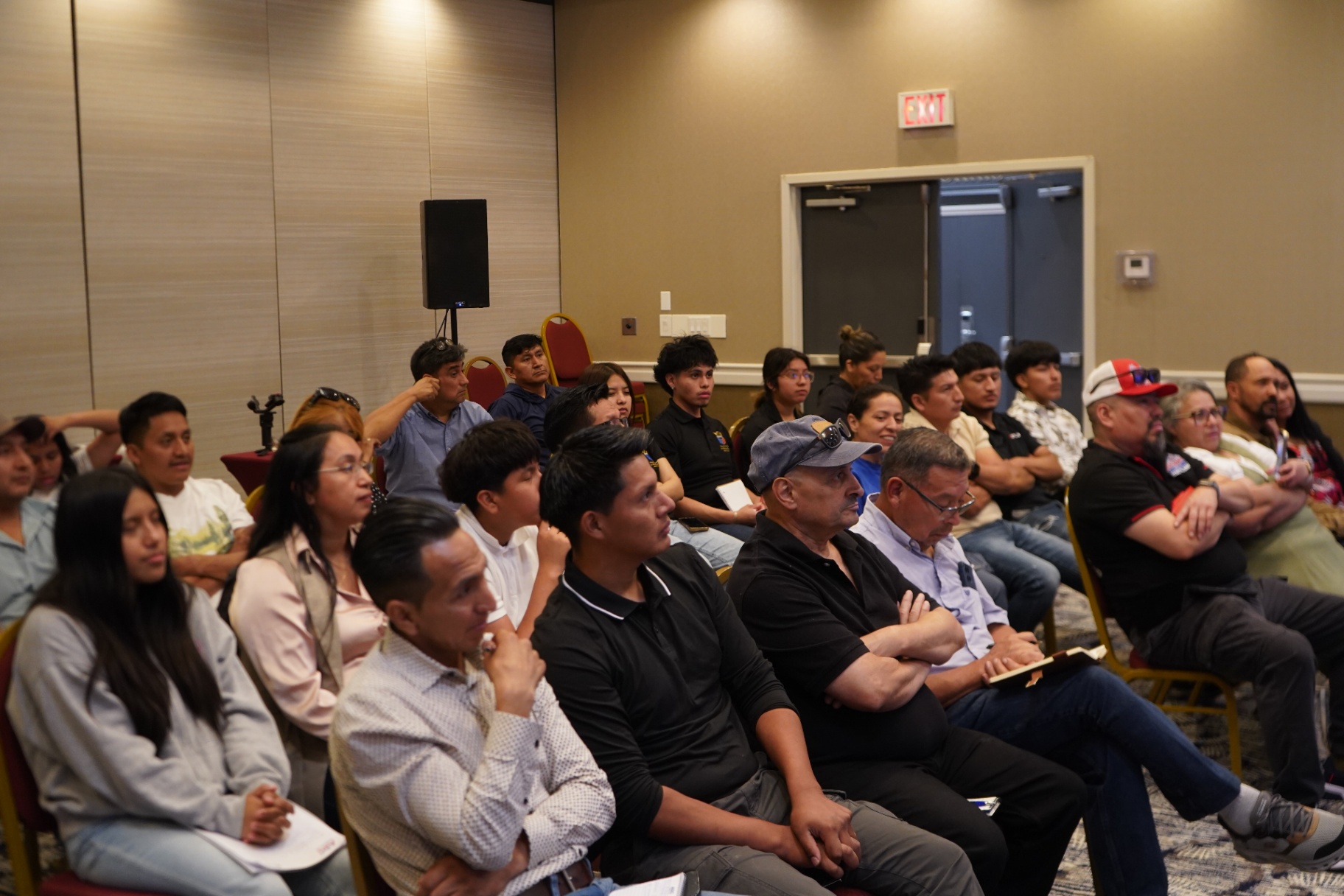Contractors in the event hall
